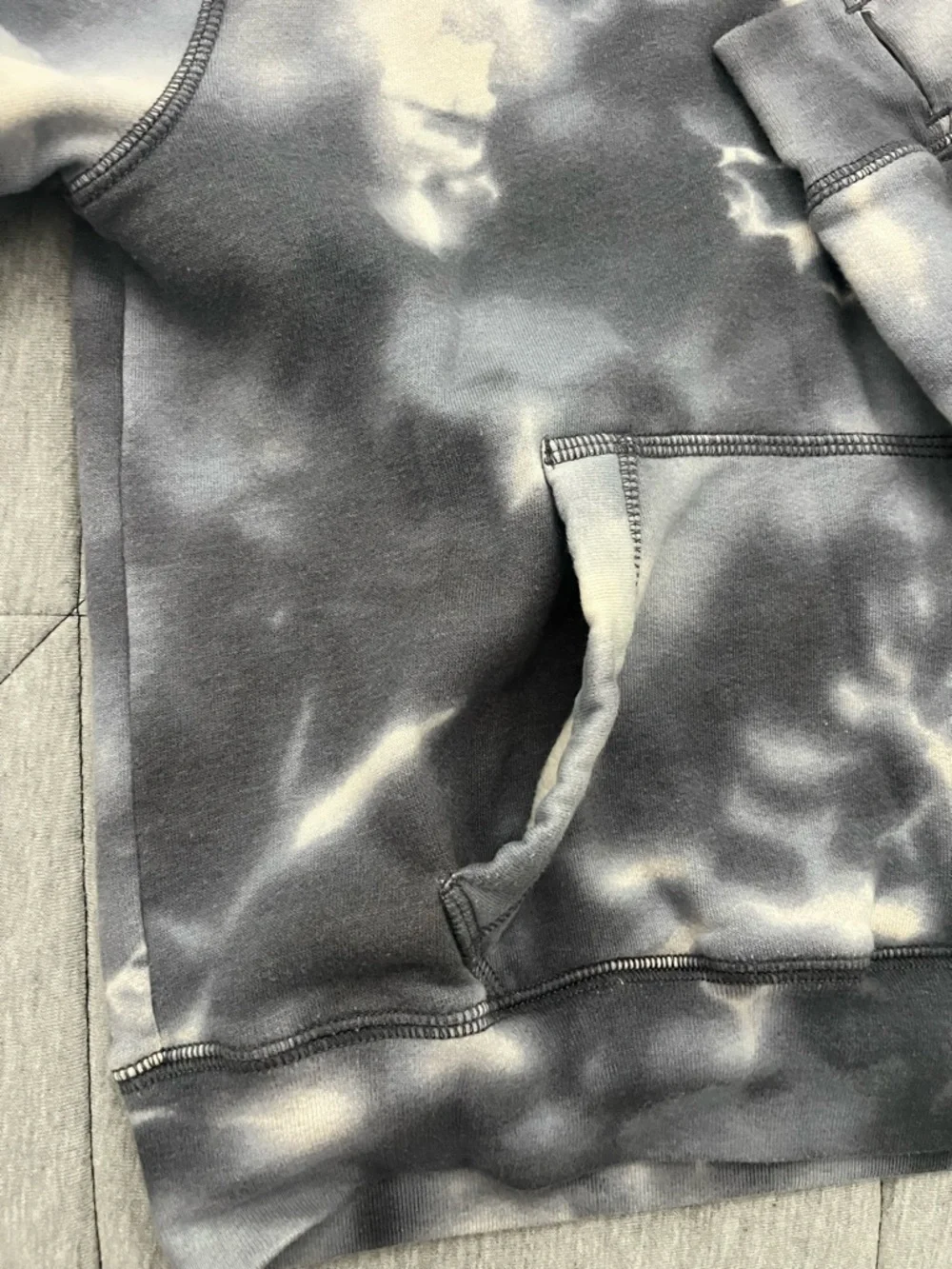 abercrombie kids Gray & White Tie-Dye Hoodie and Joggers Set